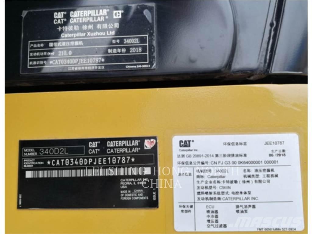 CAT 340D2L Pásové rýpadlá