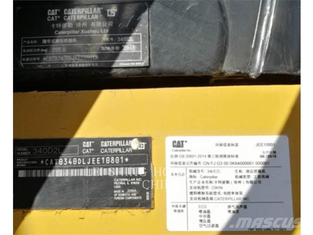CAT 340D2L Pásové rýpadlá