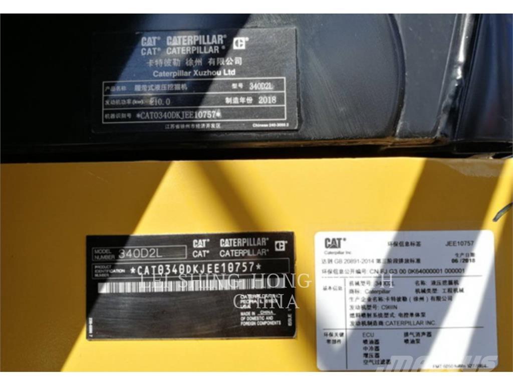 CAT 340D2L Pásové rýpadlá