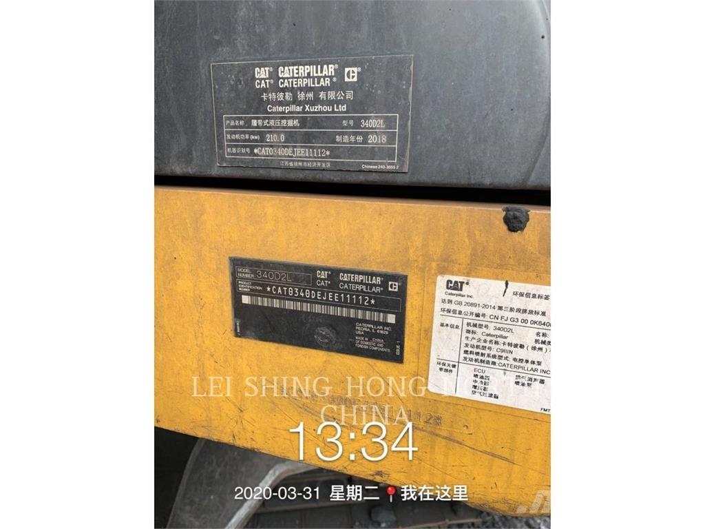 CAT 340D2L Pásové rýpadlá