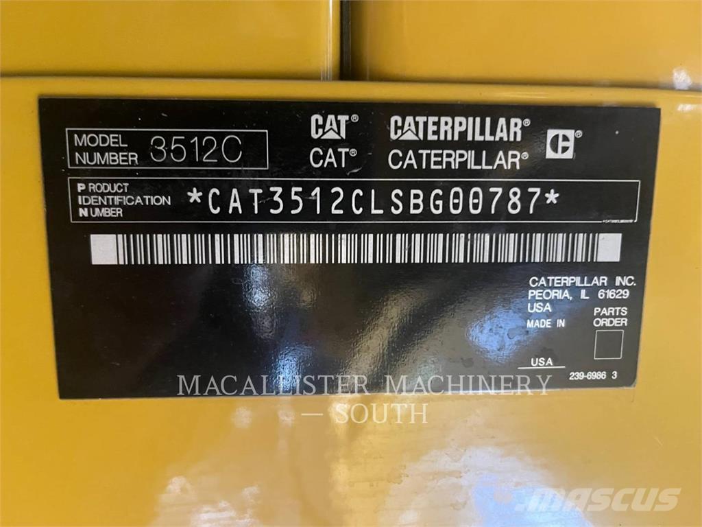CAT 3512C Naftové generátory