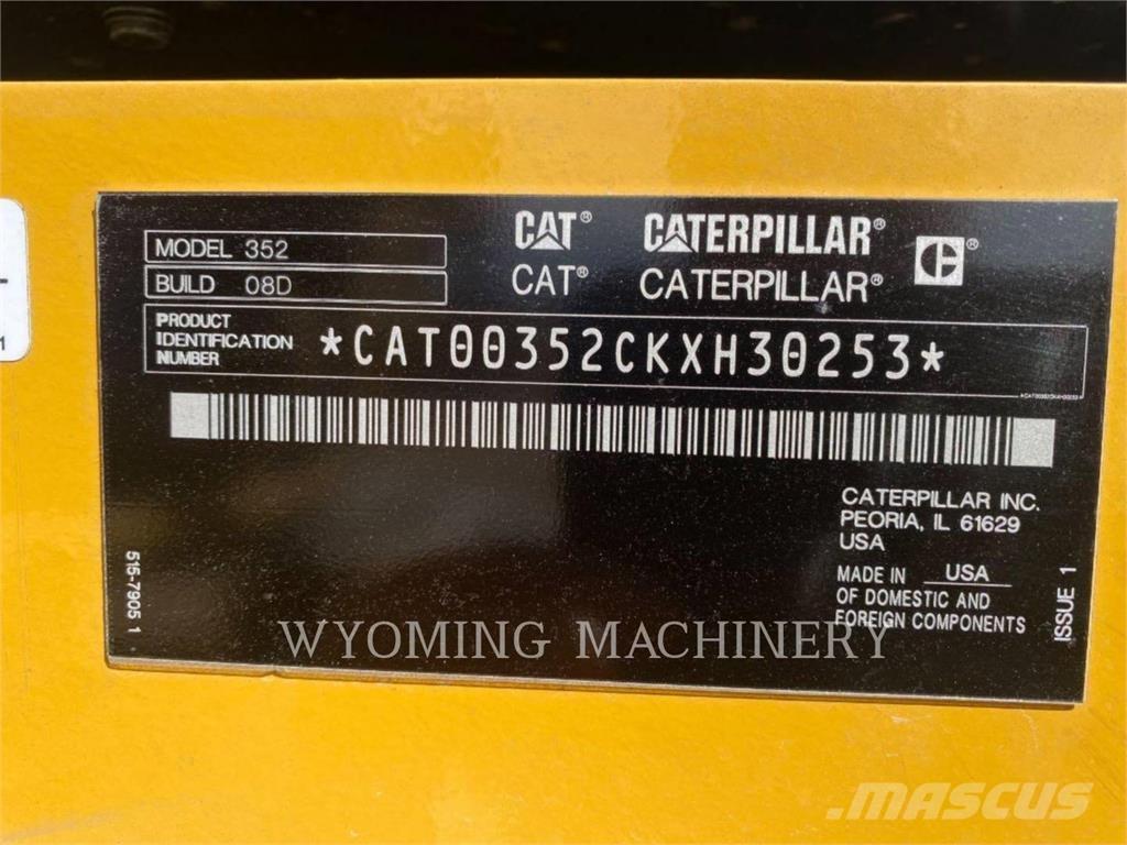CAT 352 Pásové rýpadlá