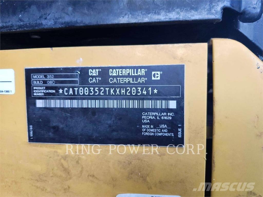 CAT 352EW Pásové rýpadlá