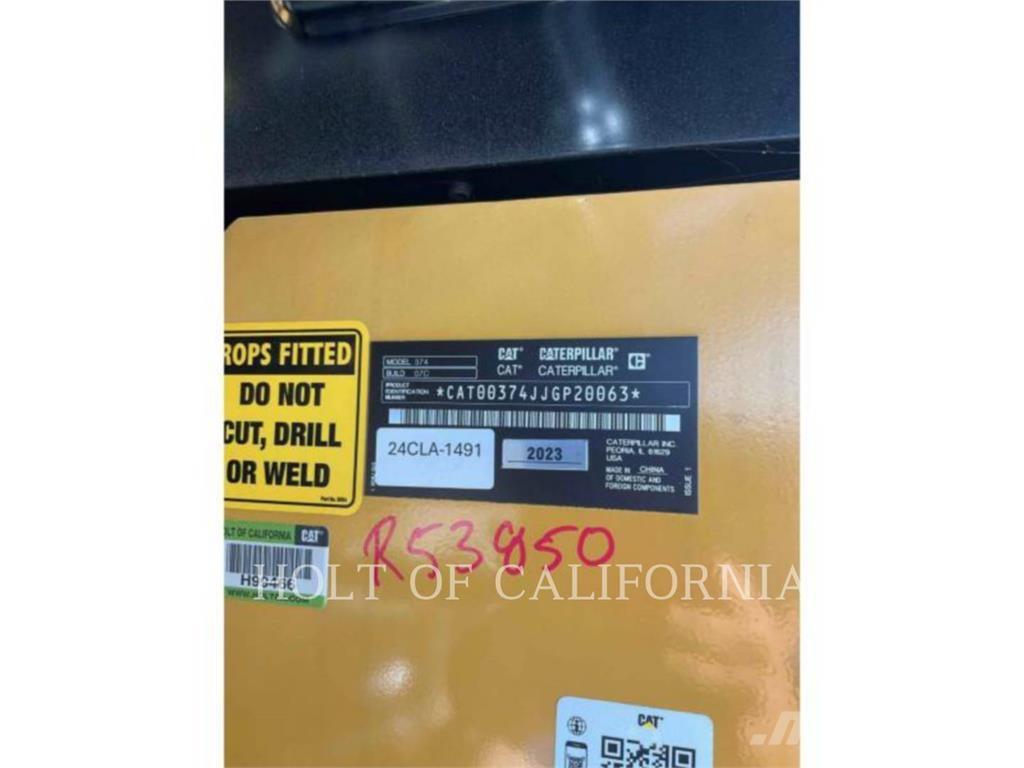 CAT 374 2D MSX Pásové rýpadlá