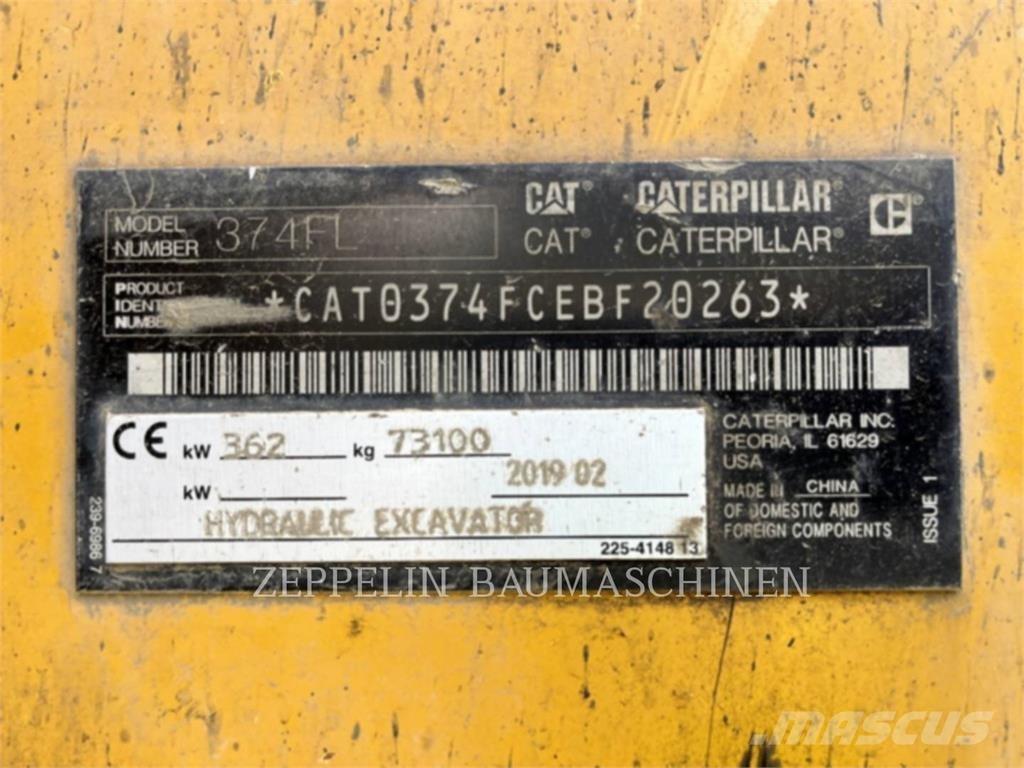 CAT 374FL Pásové rýpadlá