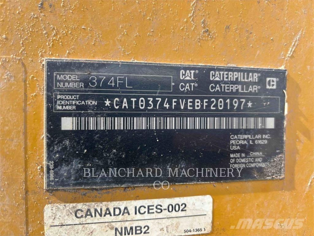 CAT 374FL Pásové rýpadlá
