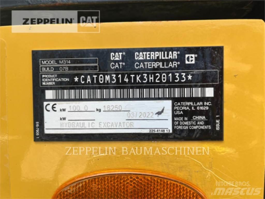 CAT M314-07A Kolesové rýpadlá