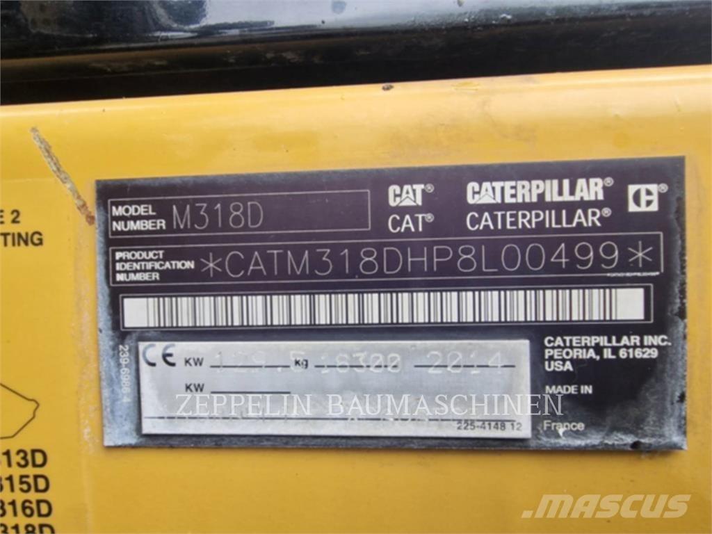 CAT M318D Kolesové rýpadlá
