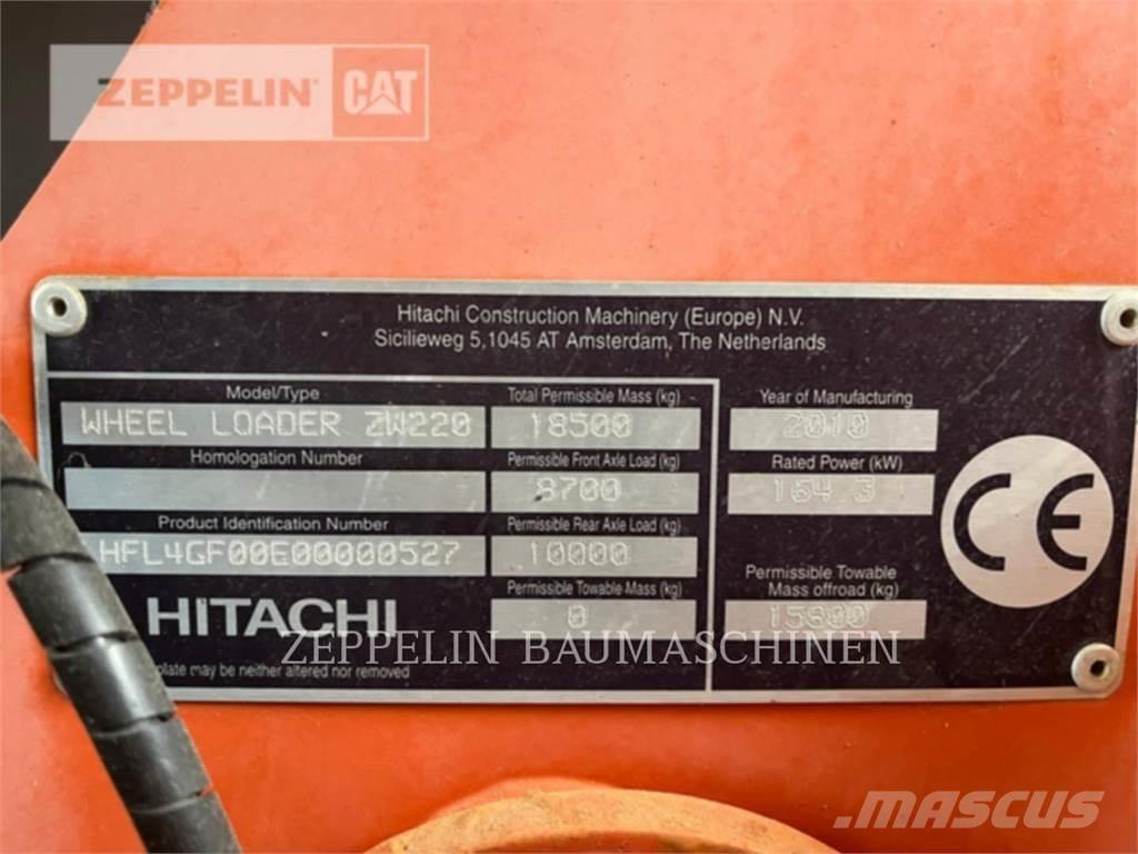 Hitachi ZW220 Kolesové nakladače
