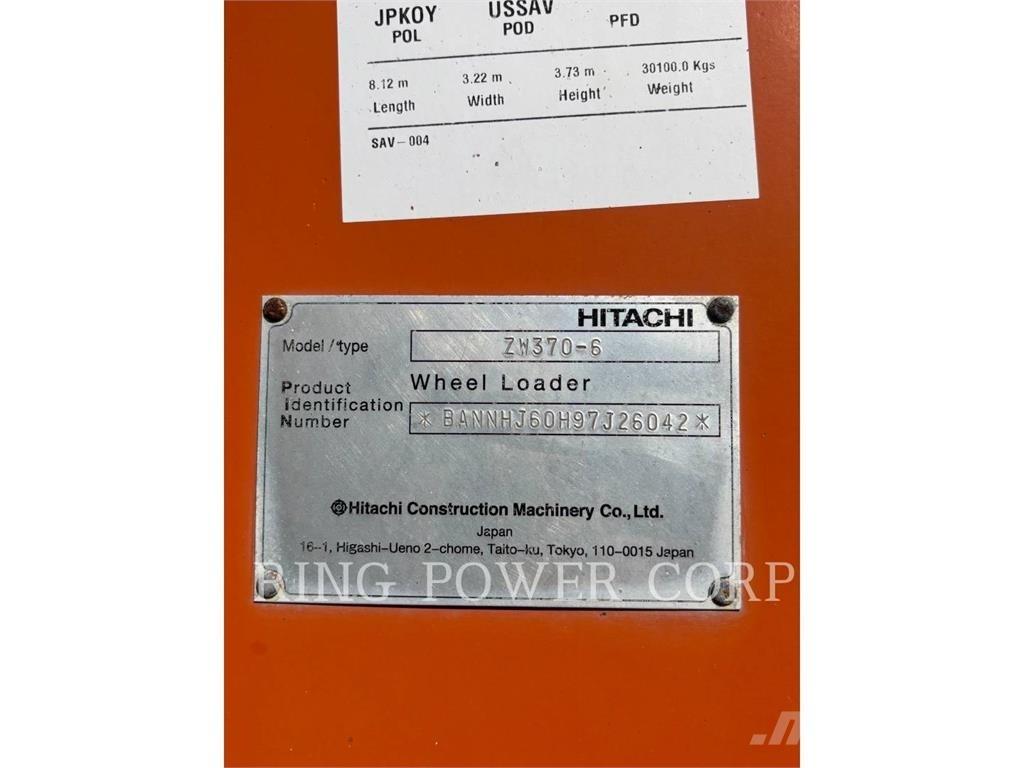 Hitachi ZW3706-6 Kolesové nakladače
