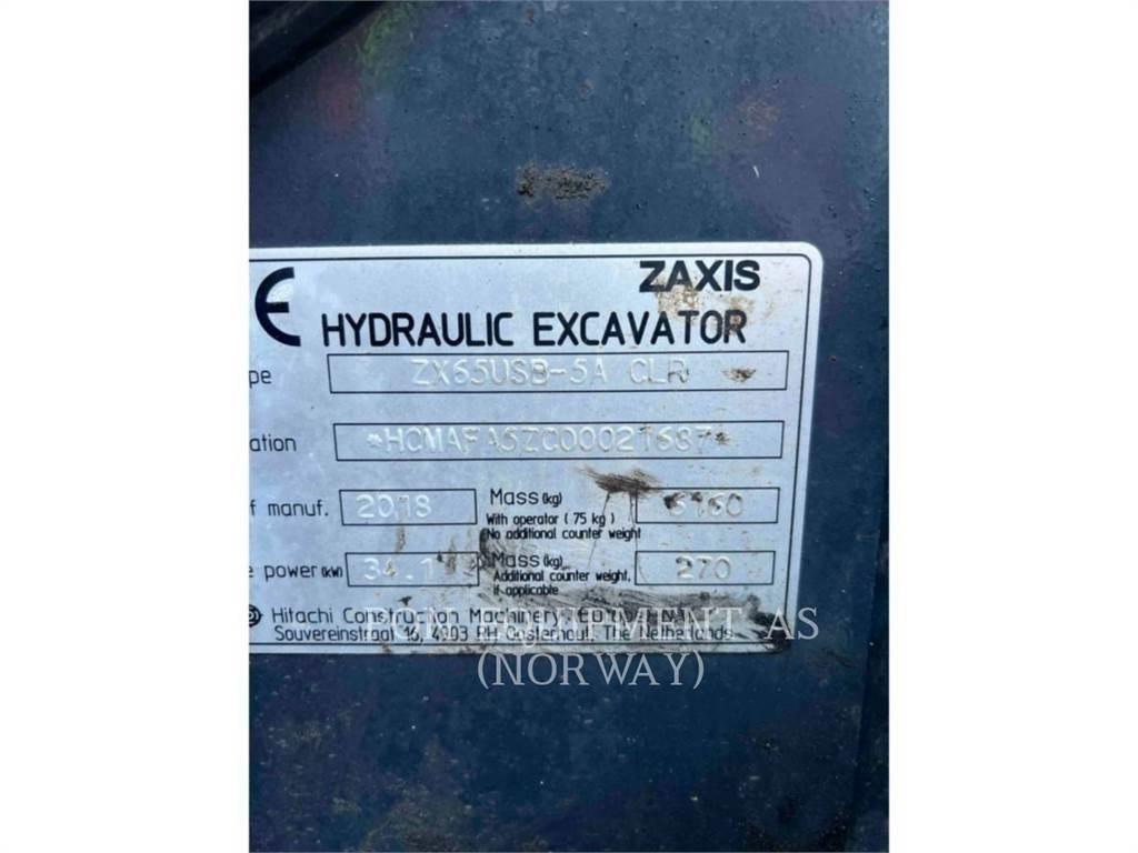 Hitachi ZX65 Pásové rýpadlá