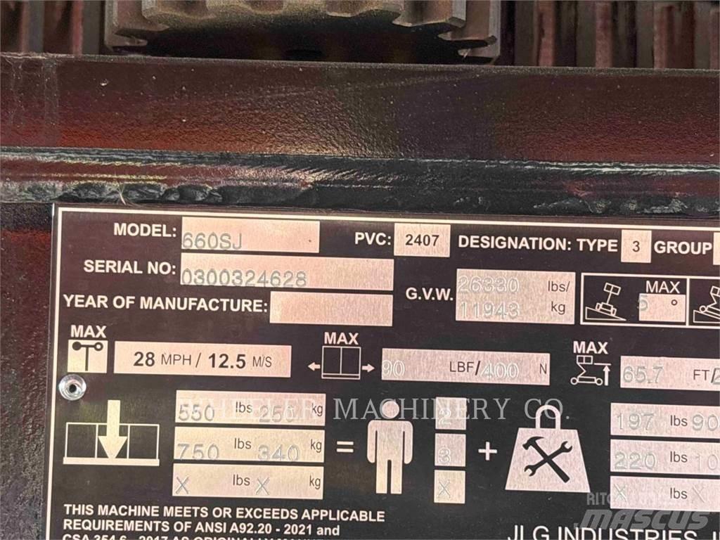 JLG 660SJ Kĺbové plošiny