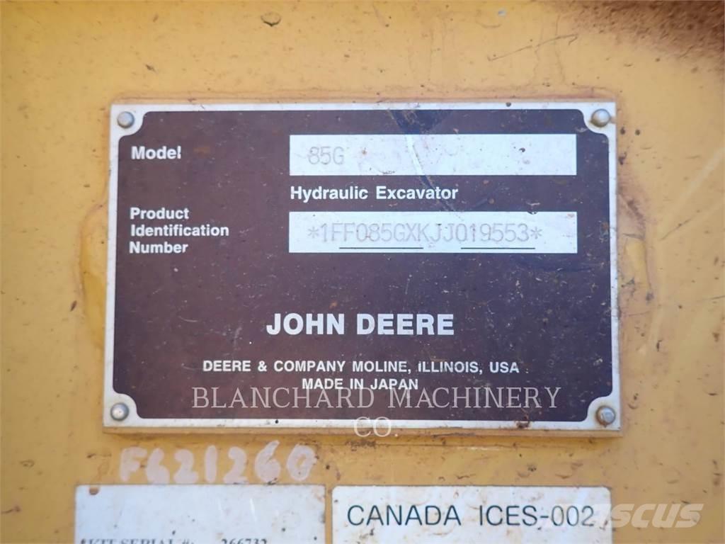 John Deere 85G Pásové rýpadlá