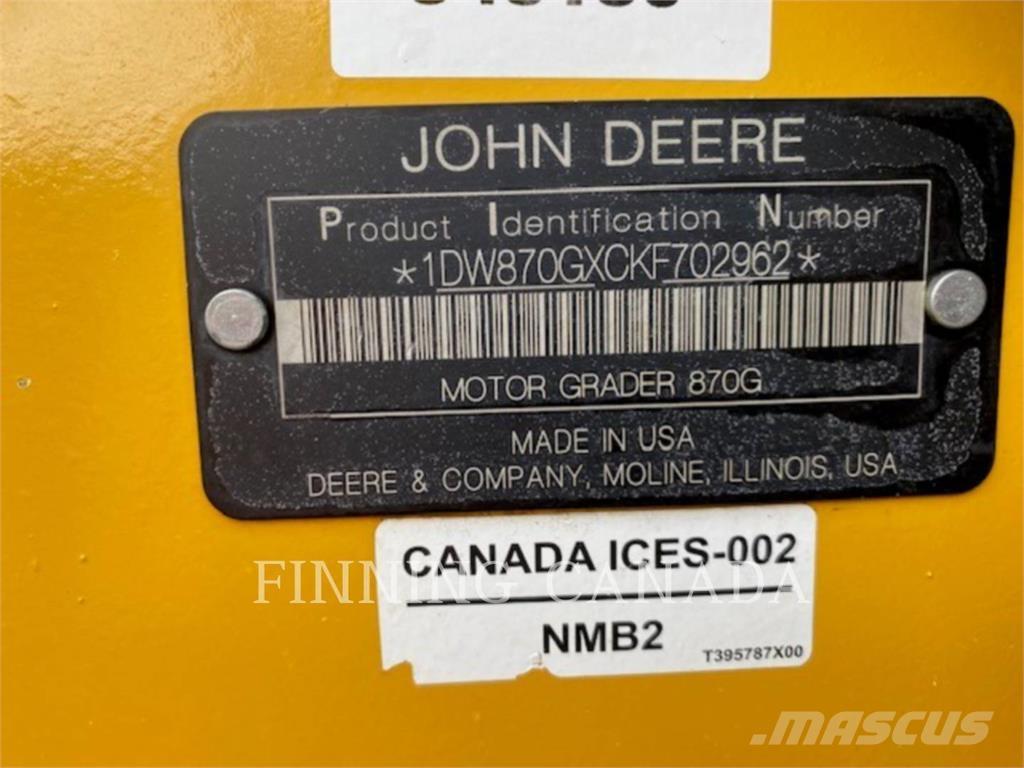 John Deere 870G Grejdery