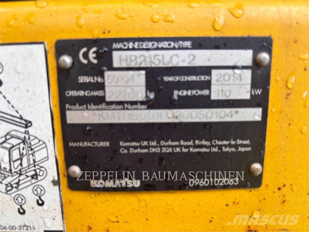 Komatsu HB215LC-2 Pásové rýpadlá