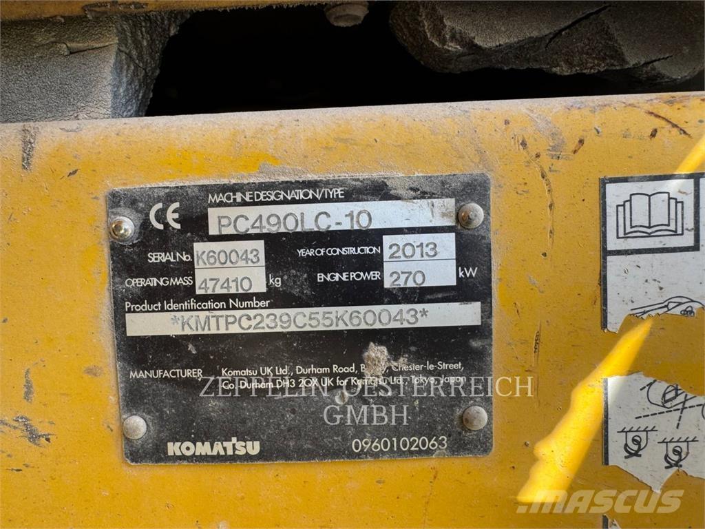 Komatsu PC490LC-10 Pásové rýpadlá