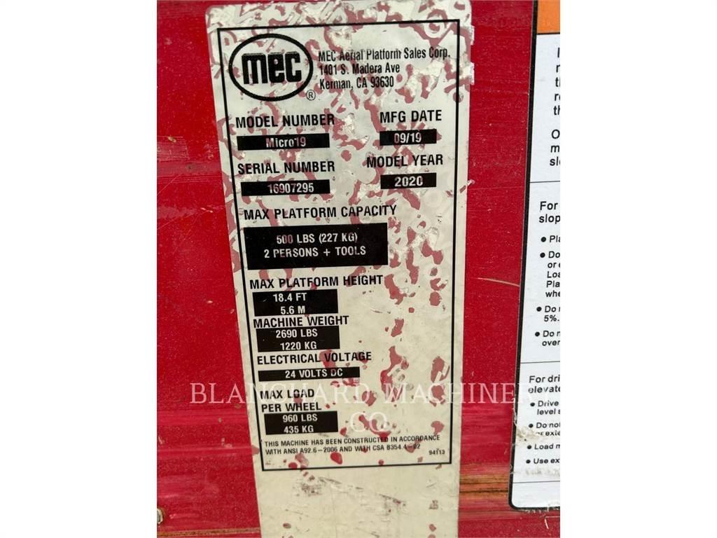MEC MICRO 19 Nožnicové zdvíhacie plošiny
