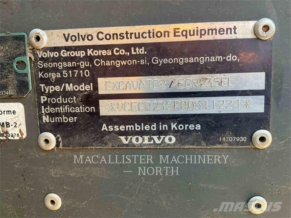 Volvo ECR235EL Pásové rýpadlá