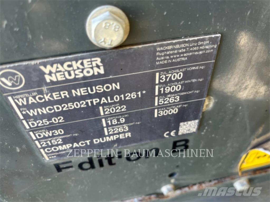 Wacker DW30 Kĺbové nákladné autá
