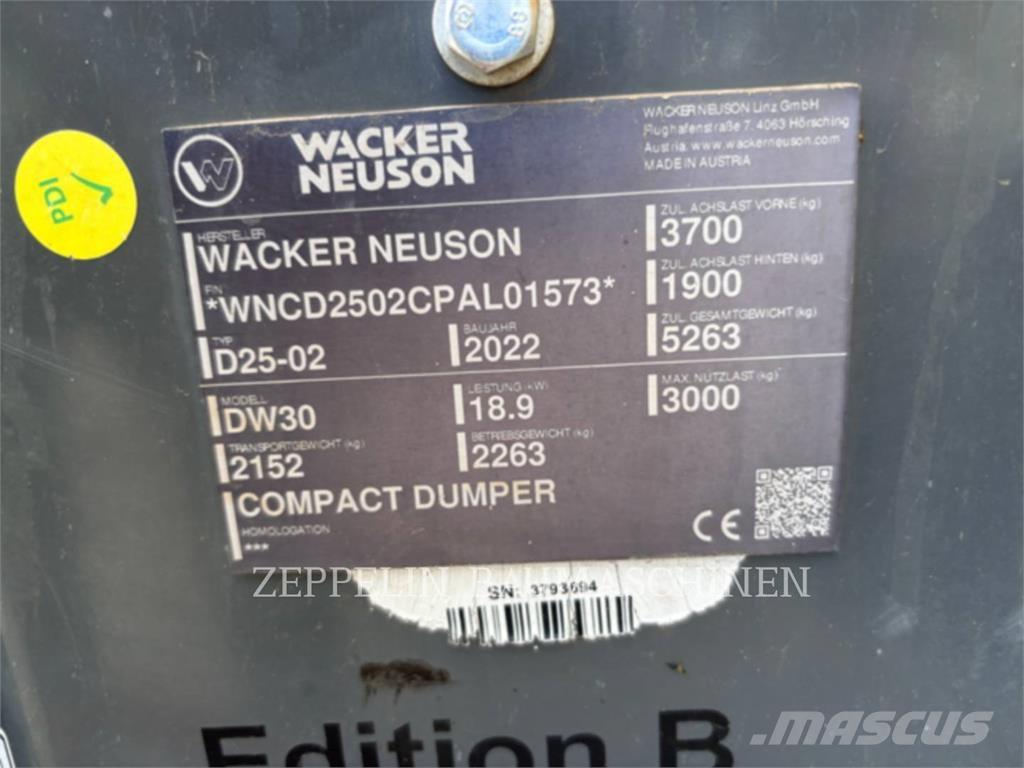 Wacker DW30 Kĺbové nákladné autá