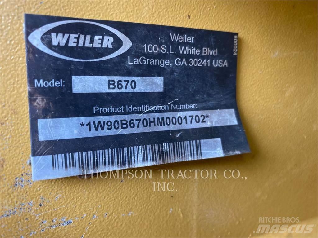 Weiler B670 Stínacie harvestory