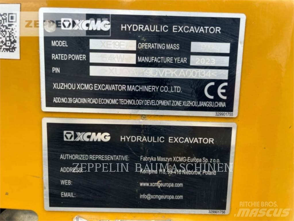  XUZOU XE19E Pásové rýpadlá