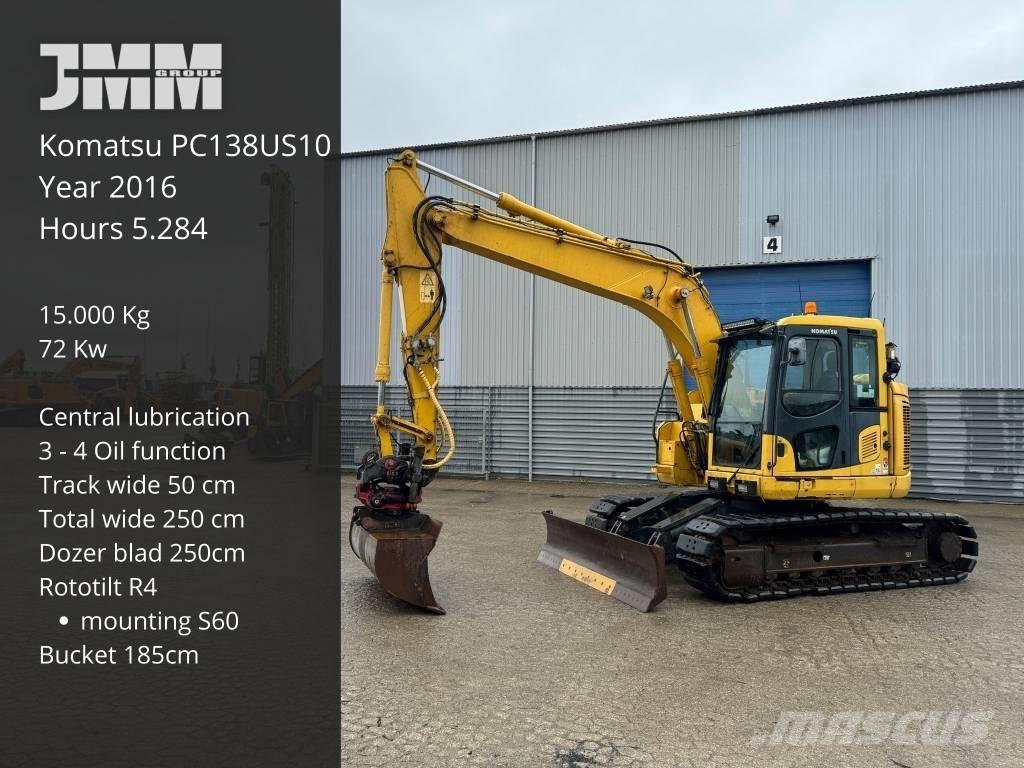Komatsu PC 138 US-10 Pásové rýpadlá