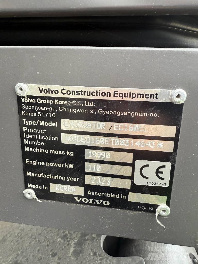 Volvo EC 160 E Pásové rýpadlá