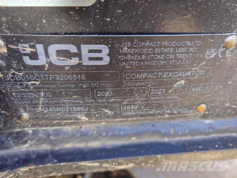 JCB 16 C-1 Mini rýpadlá < 7t