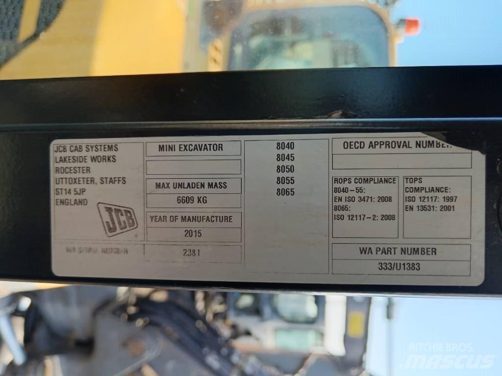 JCB 8055 RTS Mini rýpadlá < 7t