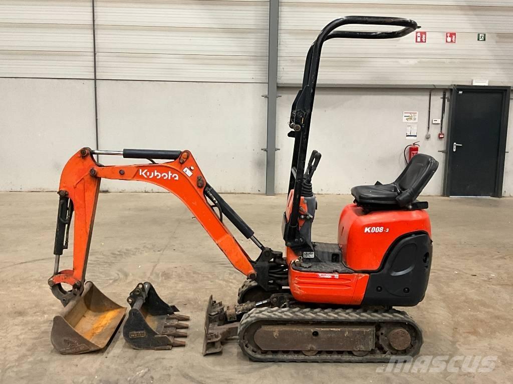 Kubota K 008-3 Mini rýpadlá < 7t