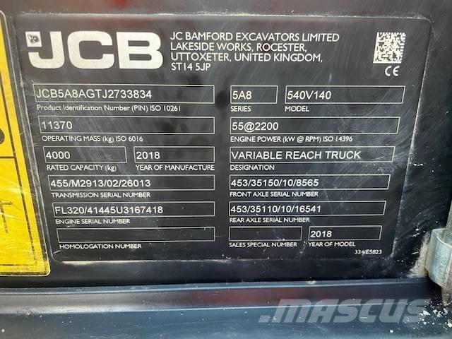 JCB 540-140 Teleskopické manipulátory