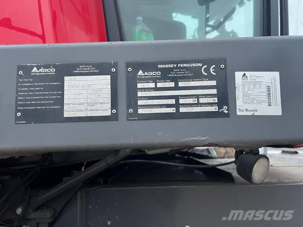 Massey Ferguson 9380 Kombinované zberacie stroje