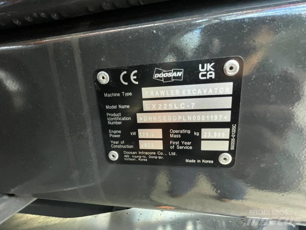 Doosan DX225LC-7 Pásové rýpadlá