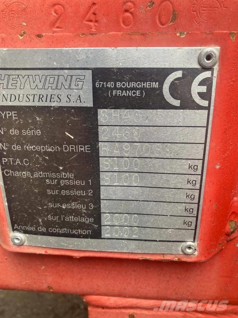 Heywang SH 43/55 S Rozmetadlá maštaľného hnoja