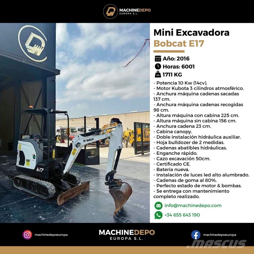 Bobcat E 17 Mini rýpadlá < 7t