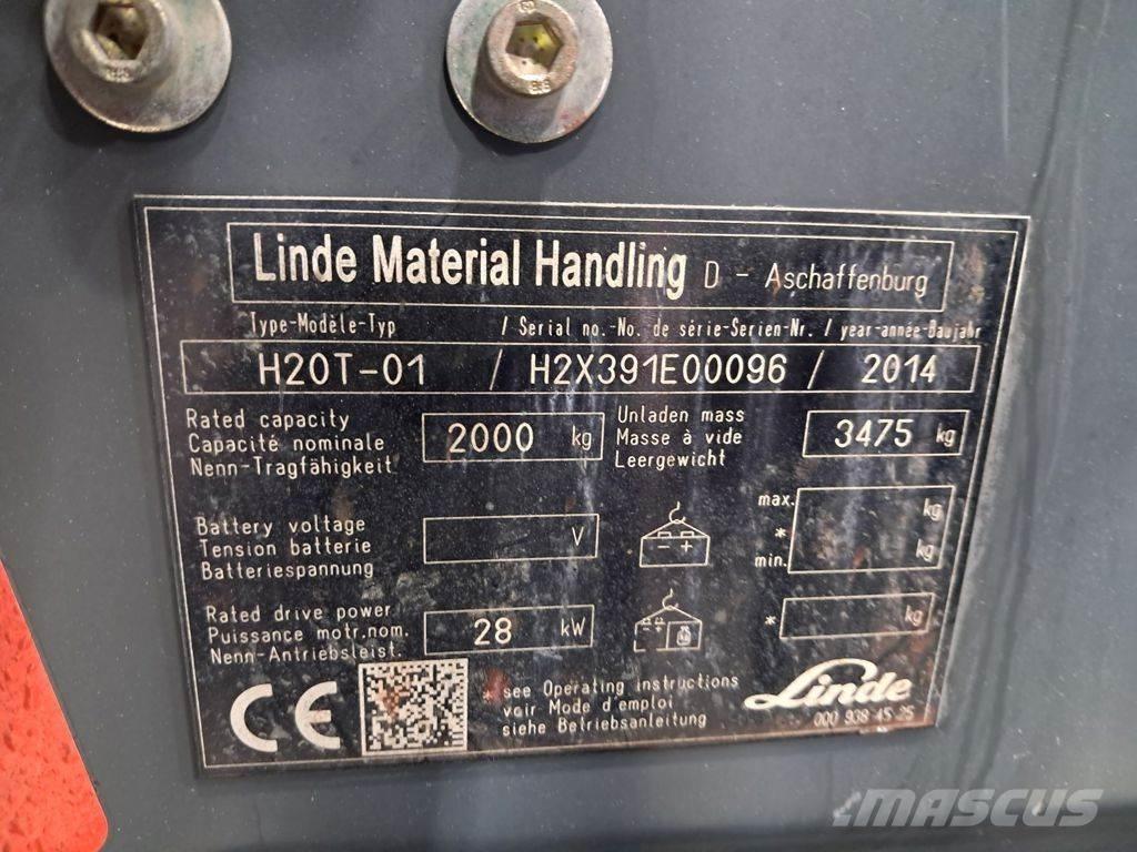 Linde H20T-01 LPG vozíky