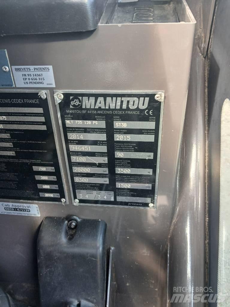 Manitou MLT 735-120 Teleskopické nakladače pre poľnohospodárstvo