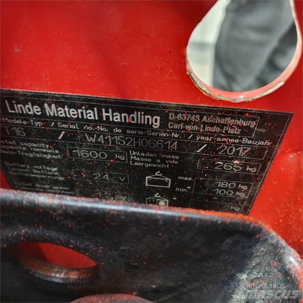 Linde T16 Nízkozdvižný vozík