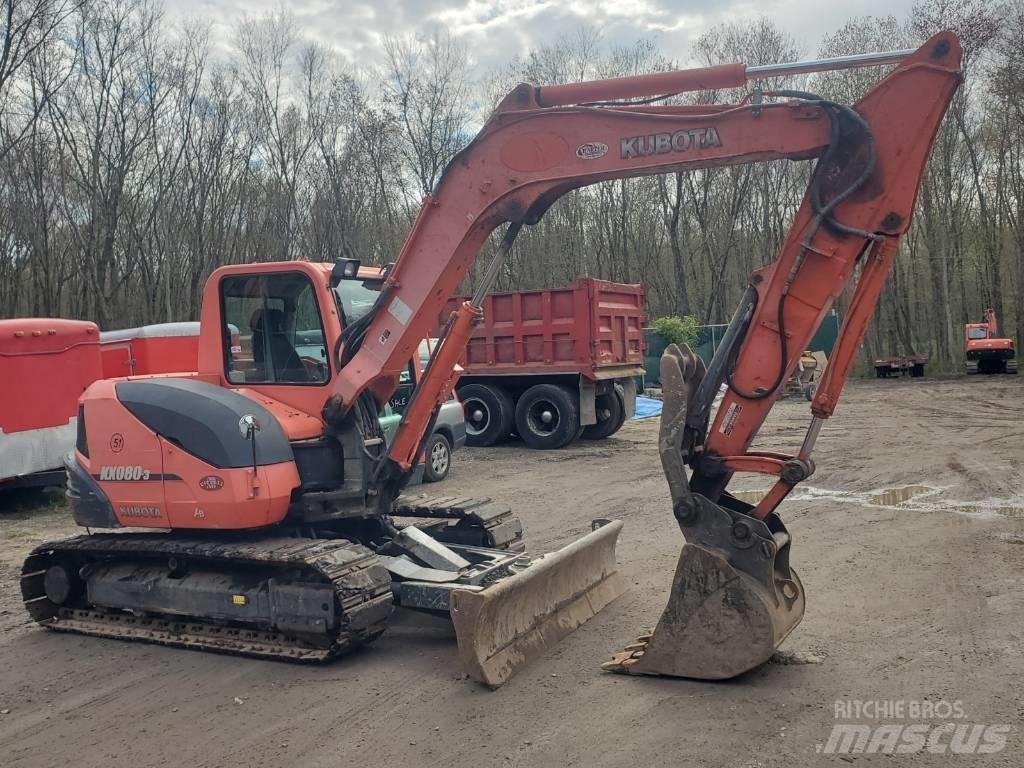 Kubota KX080-3 Pásové rýpadlá