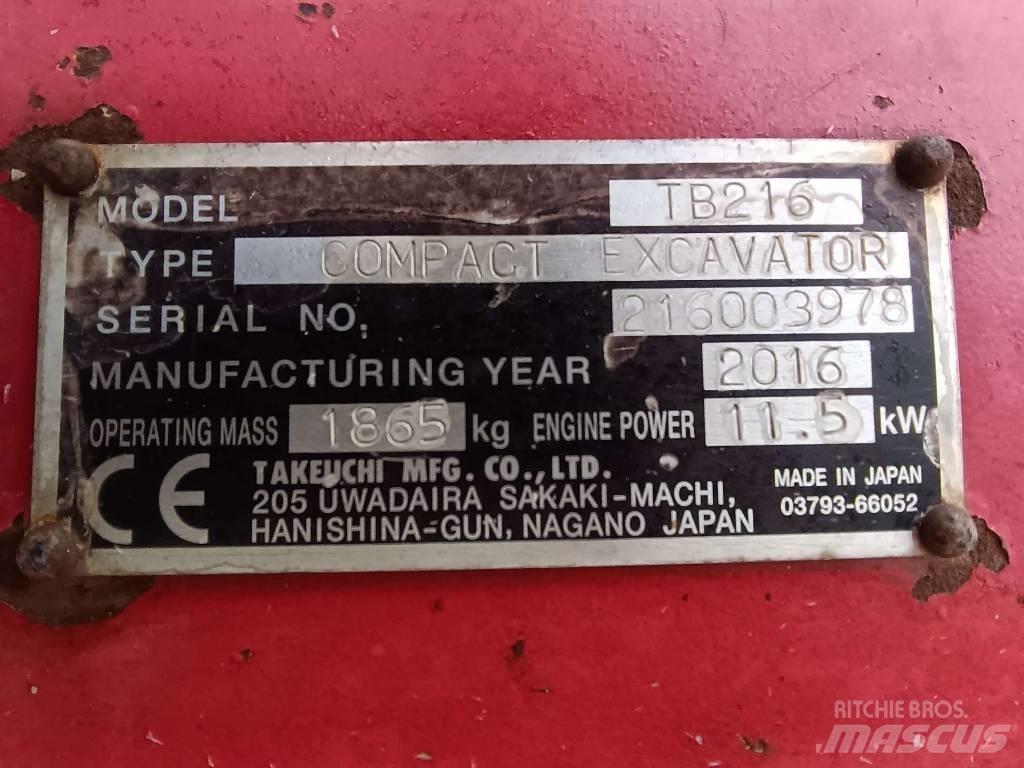 Takeuchi TB216 Stavebníctvo - ostatné