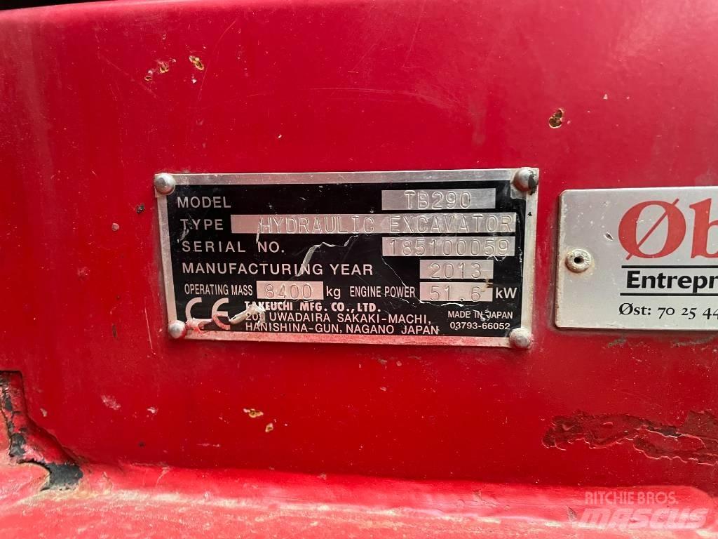 Takeuchi TB290 Midi rýpadlá 7 t - 12 t