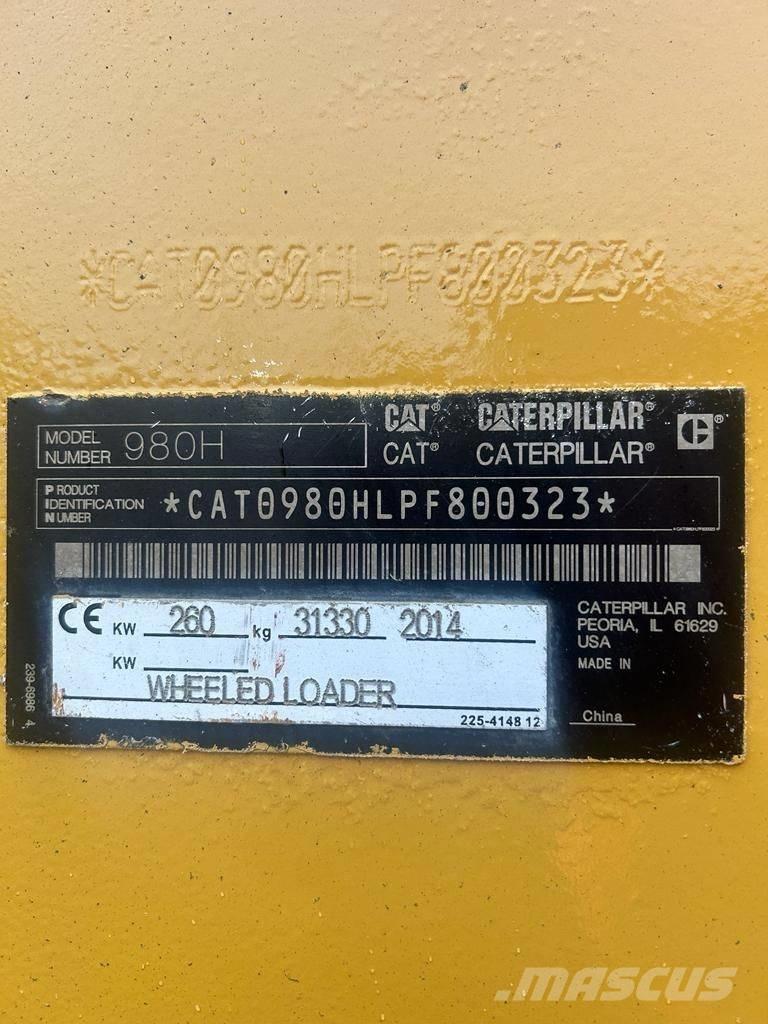 CAT 980H Kolesové nakladače