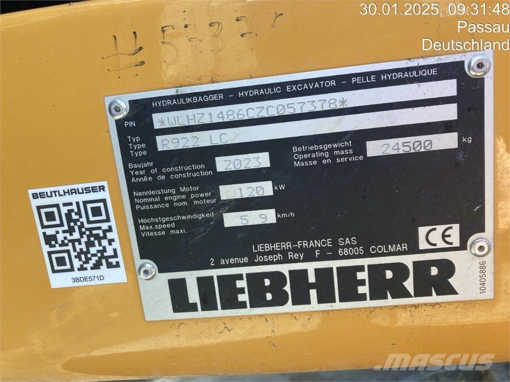Liebherr R922 Pásové rýpadlá