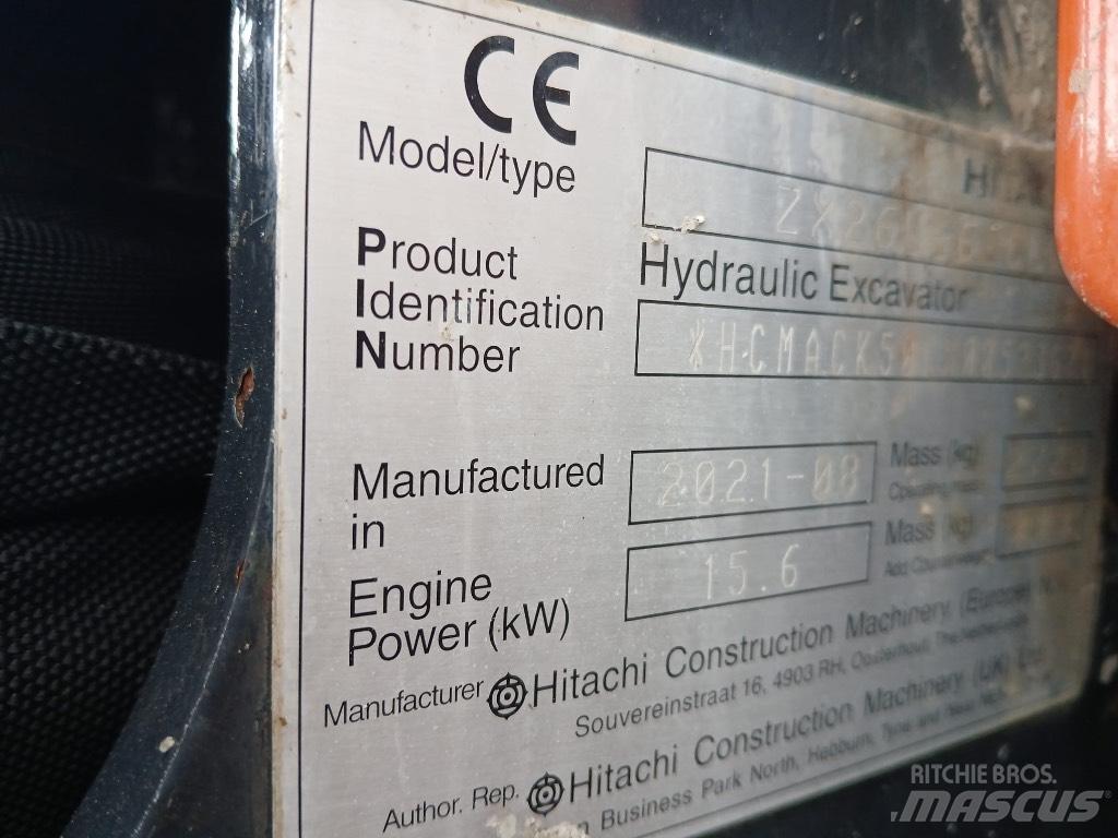 Hitachi ZX 26 U-6 Mini rýpadlá < 7t