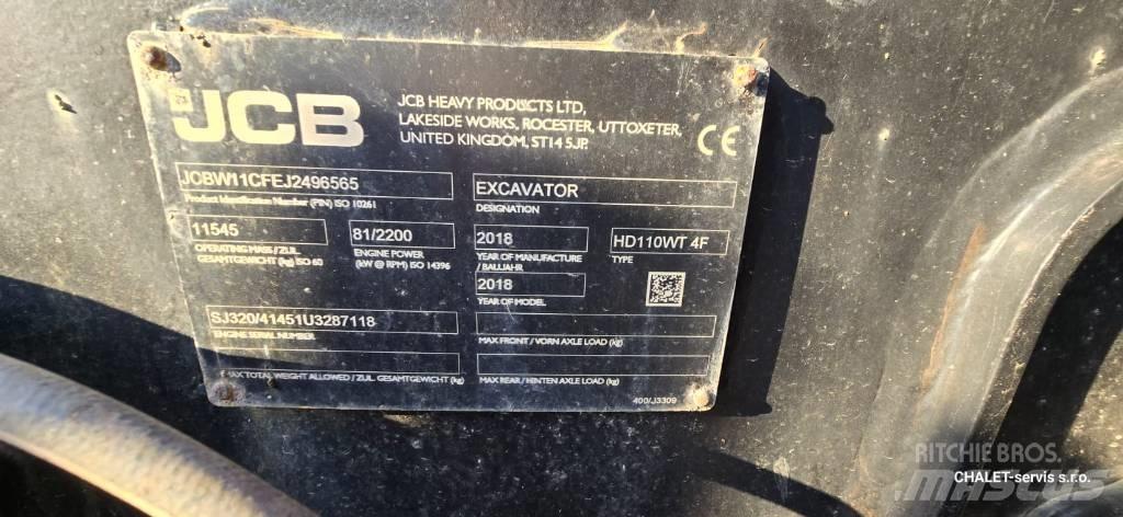 JCB 110 W Hydradig Kolesové rýpadlá