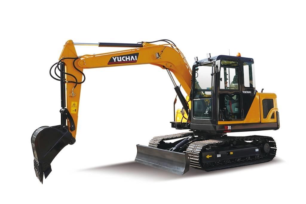 Yuchai YC80 PREMIUM Pásové rýpadlá