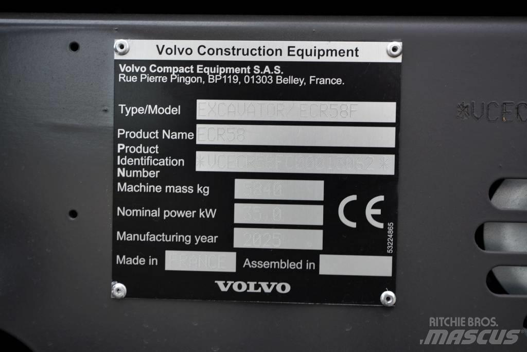 Volvo ECR 58 F Mini rýpadlá < 7t
