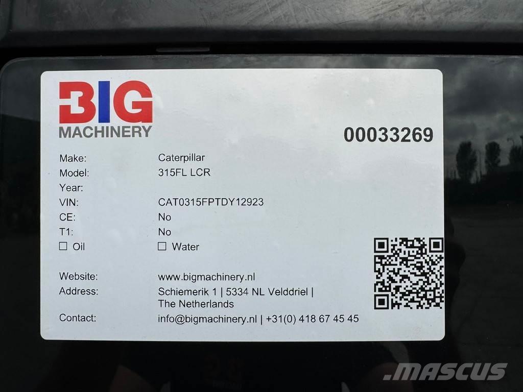 CAT 315F LCR Pásové rýpadlá