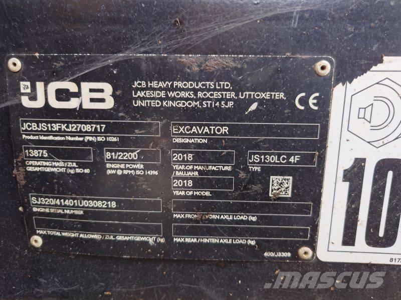 JCB JS 130 LC Pásové rýpadlá
